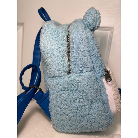 Loungefly‎ Care Bears Grumpy Bear Sherpa Mini Backpack Blue Faux Fur 2022 main image 12